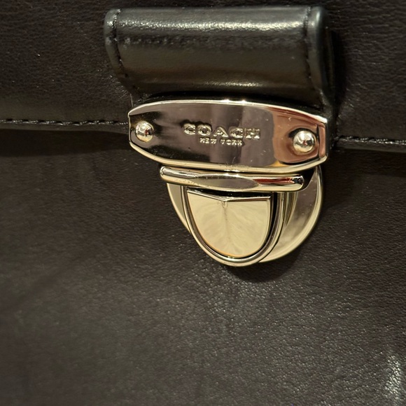 Coach Classic Black Leather Men's Briefcase - Picture 2 of 10